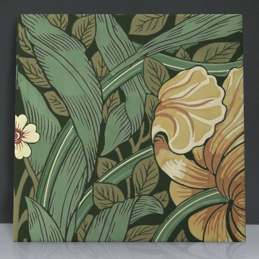 12温黄色のセージ緑のシームレスなパンパスル3 タイル