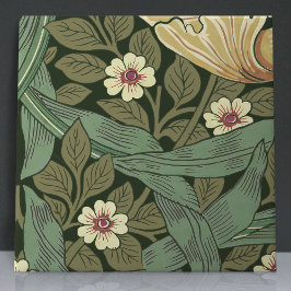 12温黄色のセージ緑のシームレスなパンパスル5 タイル