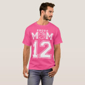 12番カスタムバスケットボール誇りを持ったママパーソナライズされた Tシャツ (正面フル)