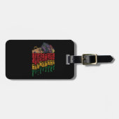 12番目の夢のリードが黒の自由のように戦う ラゲッジタグ (正面横)