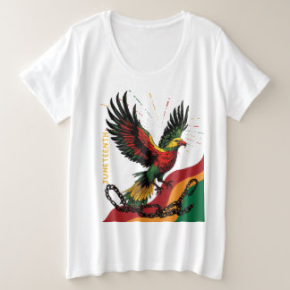 12番目の自由の鳥が開いた鎖からそびえ立つ プラスサイズTシャツ