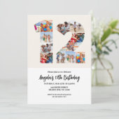 12番目の誕生日招待状 – 数値12 招待状 (スタンド正面)