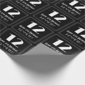 12番目の誕生日-インスパイアアールデコの検索"12"、名前 ラッピングペーパー (角)