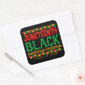 12番目の黒いアメリカ自由 スクエアシール (封筒)