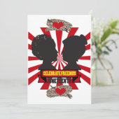 12番目の黒いフリーダムノートカード 招待状 (スタンド正面)