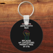 12番目祝の黒アフリカ系アメリカ人が解放 キーホルダー (正面)