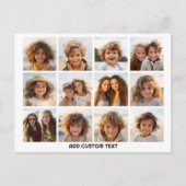 12白い背景を持つフォトコラージュ ポストカード (正面)