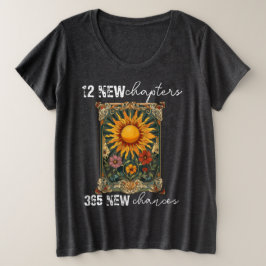12章365新しいチャンスBoho Water color プラスサイズTシャツ