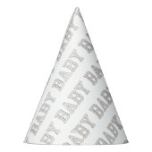 12紙パーティー帽子の赤ちゃんシャワー白パック パーティーハット (左)