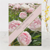 12結婚周年牡丹の花 カード (黄色い花)