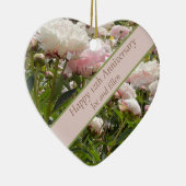 12結婚周年牡丹の花 セラミックオーナメント (右)