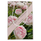 12結婚周年牡丹の花 ミディアムペーパーバッグ (正面)