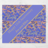 12結婚周年生絹 スパークリングワインラベル (シングルラベル)