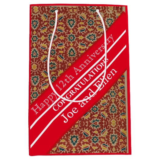 12結婚周年生絹 ミディアムペーパーバッグ (正面)