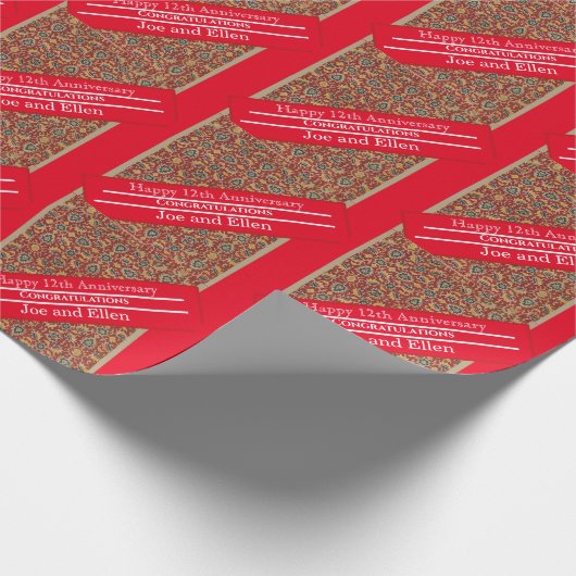 12結婚周年生絹 ラッピングペーパー (角)