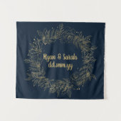 12結婚月の12月の結婚背景 タペストリー (正面(横))