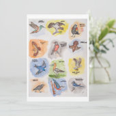 12羽の鳥のグリーティングカード シーズンカード (スタンド正面)