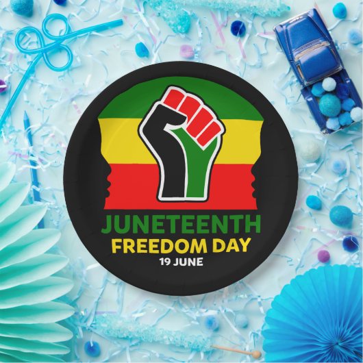 12自由の日の黒史 ペーパープレート (パーティー)