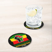 12自由の日の黒史 ラウンドペーパーコースター (インサイチュ)