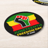 12自由の日の黒史 ラウンドペーパーコースター (アングル)