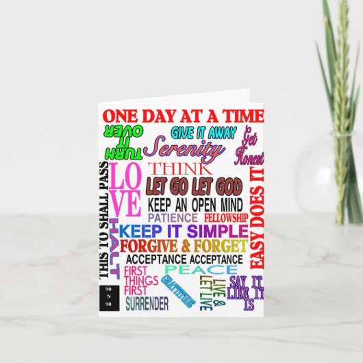 12色のスローガン カード (正面)