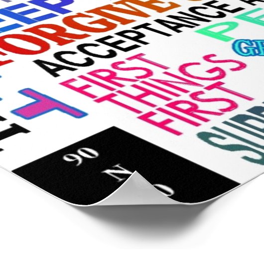 12色のスローガン ポスター (角)