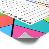 12色カスタマイズ誕生日カレンダー ポスター (角)