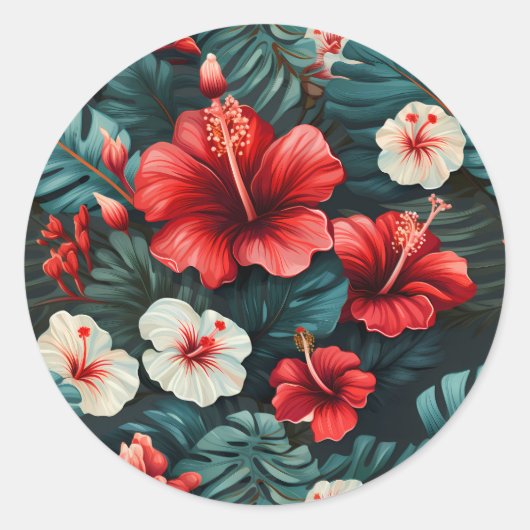 #12花柄 ラウンドシール (正面)