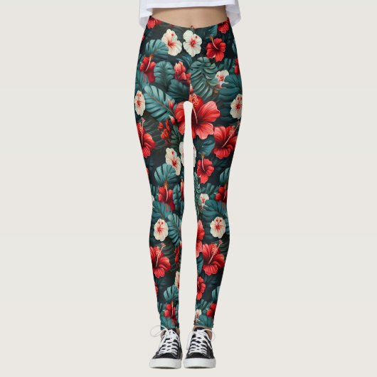 #12花柄 レギンス (正面)