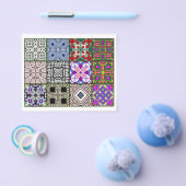 12茶違うバッグタイル – 折り紙折り チラシ (シングル)