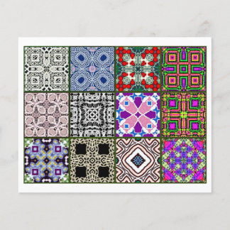 12茶違うバッグタイル – 折り紙折り チラシ