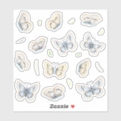 12蝶は自分の自然シーンデカール シール (シート)