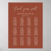 12表テラコッタ結婚の座席表 ポスター (正面)