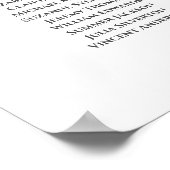 12表フリリーティール(緑がかった色)と白結婚の座席表 ポスター (角)