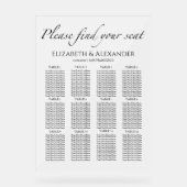 12表ミニマル結婚リストのアクリル座席表 アクリルサイン (正面)