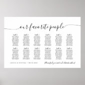 12表モダン人お気に入りの席表 ポスター (正面)