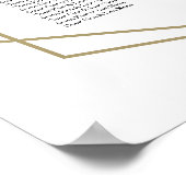 12表赤面幾何結婚式の座席表 ポスター (角)