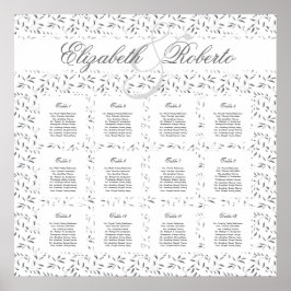 12表80～120ゲスト結婚の座席表 ポスター