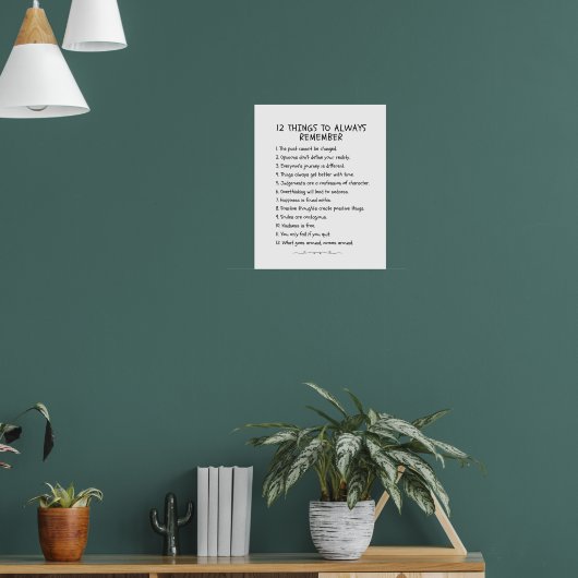 12覚えておくべきこと – ポスタやる気を起こさせるー ポスター (リビング1)