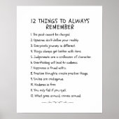 12覚えておくべきこと – ポスタやる気を起こさせるー ポスター (正面)