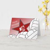 12誕生日おめでとうバレーボールスター！ カード (黄色い花)