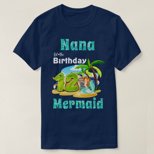 12誕生日のかわいい人魚ナナ Tシャツ (デザイン正面)