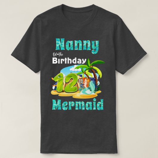 12誕生日のかわいい人魚ナニー Tシャツ (デザイン正面)