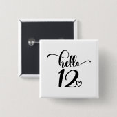 12誕生日ガールズハロー12かわいい12年12 缶バッジ (正面&裏面)