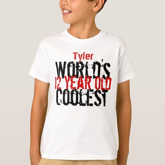 12誕生日ギフトクール世界12歳の少年 Tシャツ (正面)