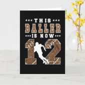 12誕生日ギフトサッカー選手12歳の少年 カード (黄色い花)