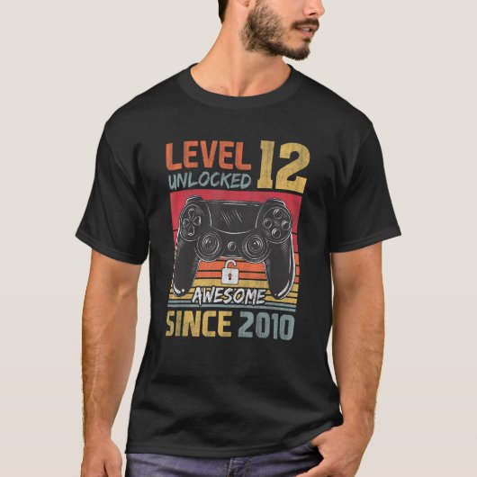 12誕生日ゲームレベル12ロック解除された素晴らし罪 Tシャツ (正面)
