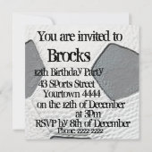 12誕生日サッカーをテーマにした招待状 招待状 (裏面)