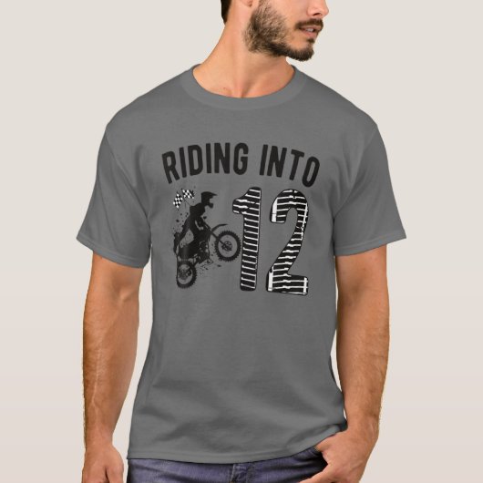 12誕生日ダートバイク誕生日モトクロス12 Tシャツ (正面)