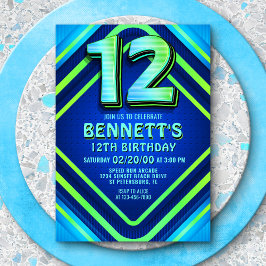 12誕生日ネオン招待状 招待状